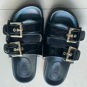 J. Crew leather slides